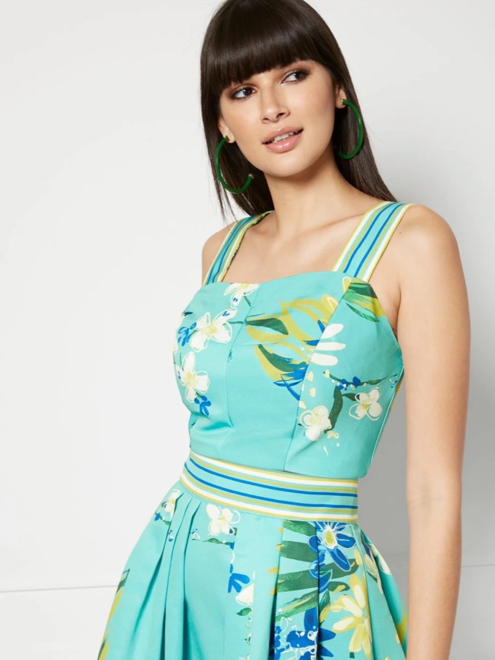 New York & Co X Eva Mendes Silene Crop Top and Skirt Set Size 6 - Picture 7 of 16